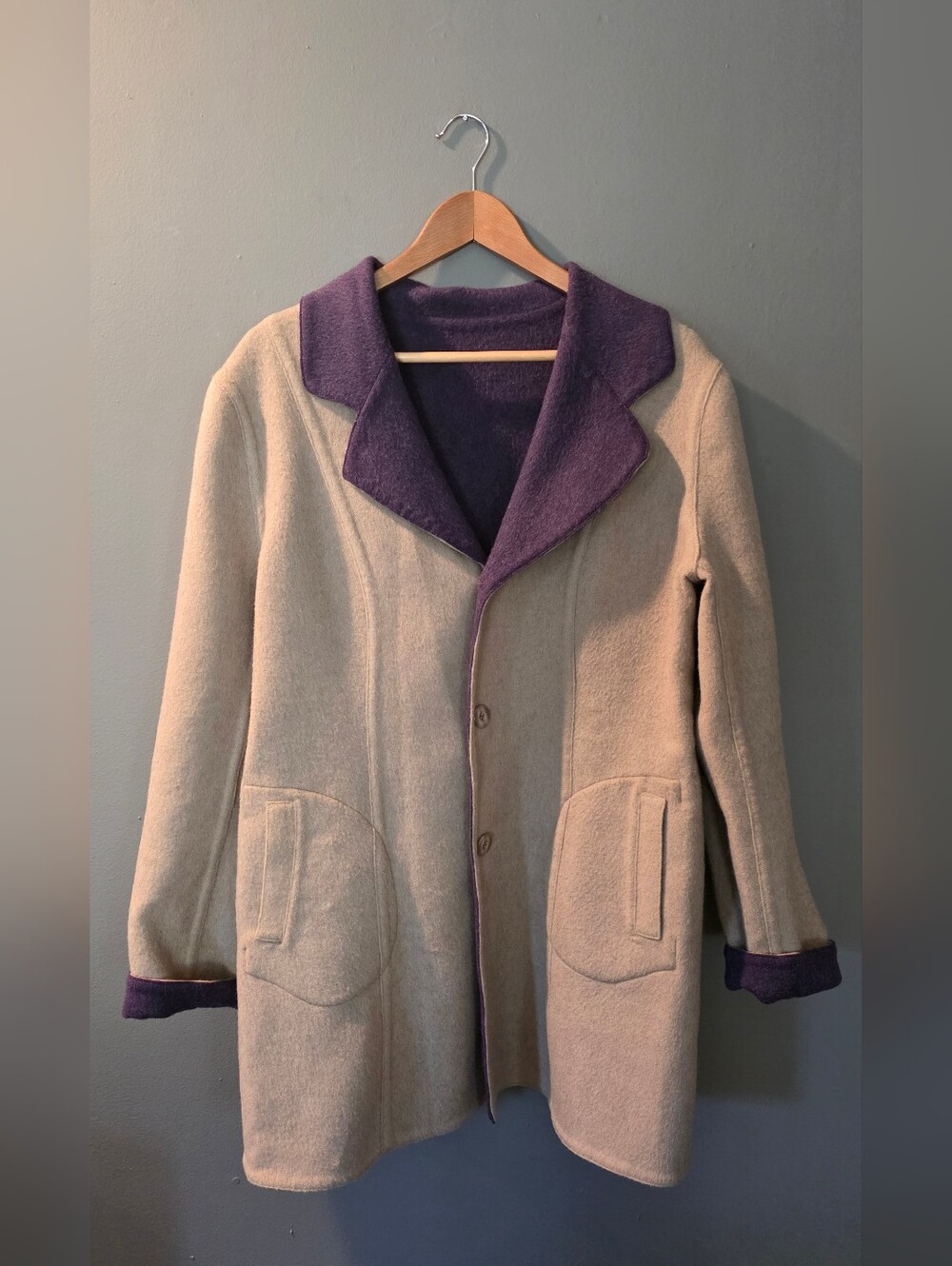 Peruvian Perfection 100%‎ Baby Alpaca Hand Finished Reversible Jacket Womens XL